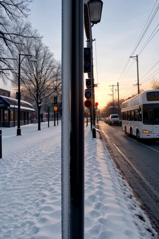 Vista Frontal, Corrida, NevadoPorno AI