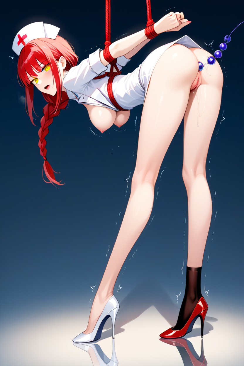 Skinny, Thick Anal Beads, Trembling Hentai AI Porn