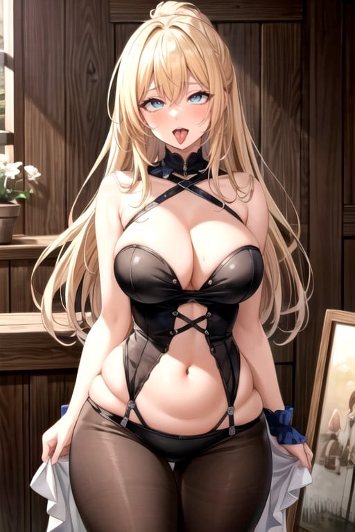 Blue Eyes, Medium Breast, Ahegao AI Porn