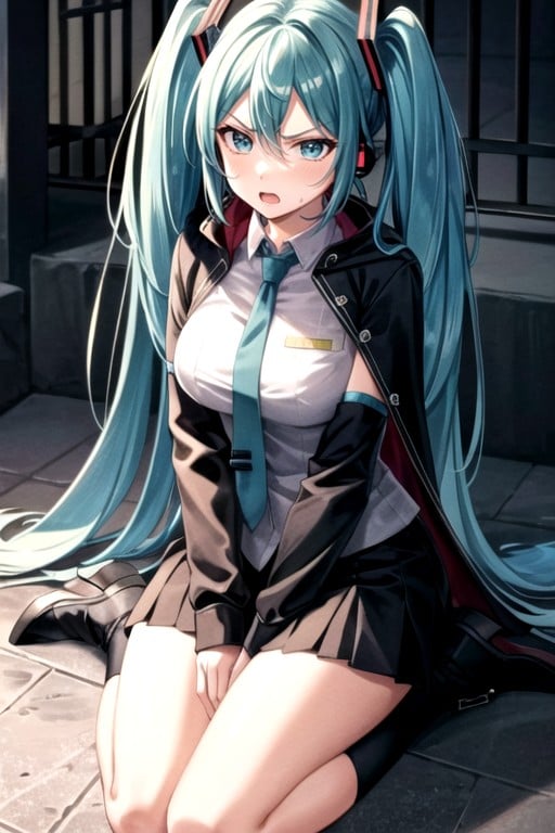 Vampiro, Hatsune Miku, Ajoelhando Pornografia de IA