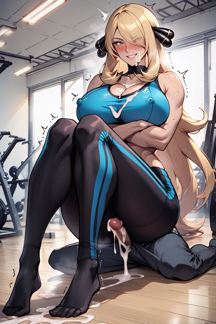 Breasts Too Big For Sports Bra, Rounded Ass, Toned Body Hentai AI Porn