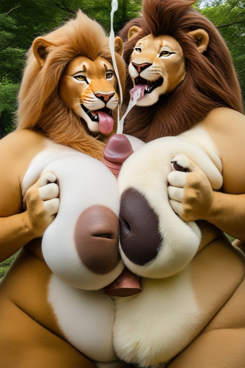 Massive Breast, Milf Body, 2 People Furry AI Porn