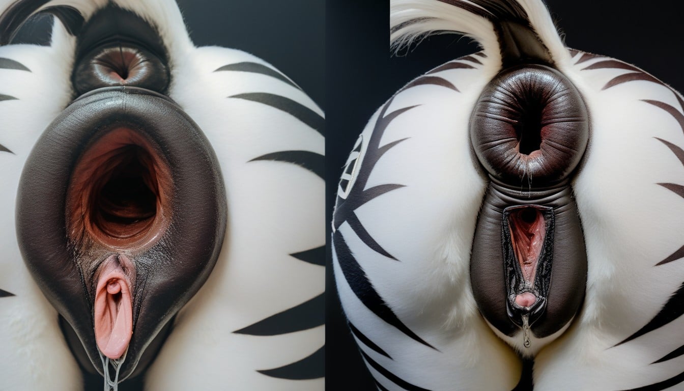 Zebra, Horse, Dark-brown Pussy Furry AI Porn