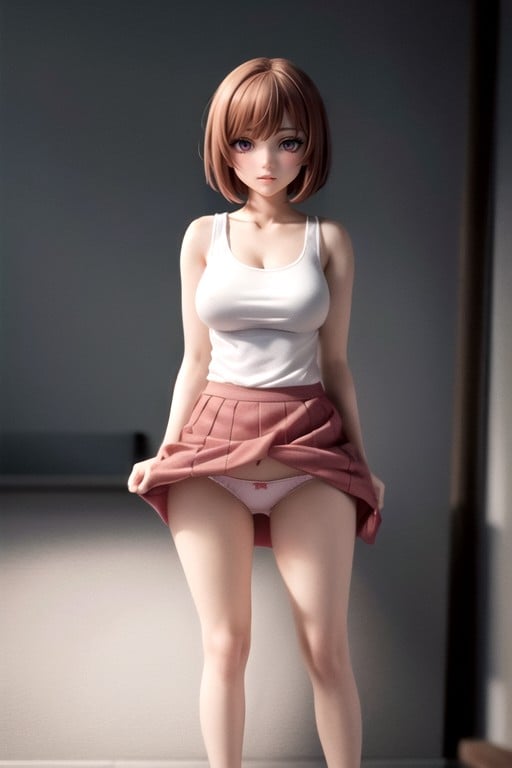 Standing, Tank Top, Very Short Hair AI Porn