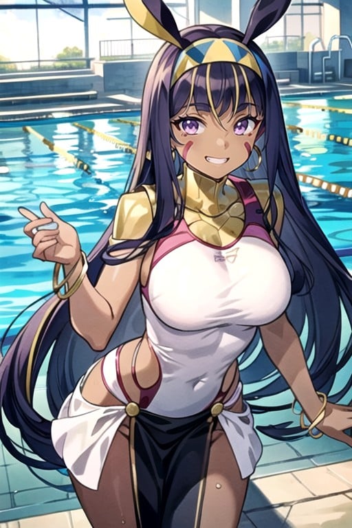 Nitocris (fate/grand Order), Dark Brown Skin, Grinning AI Porn