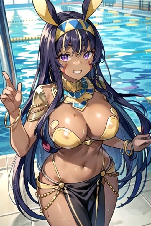 Nitocris (fate/grand Order), Sourire, Peau Brun FoncéPorno IA