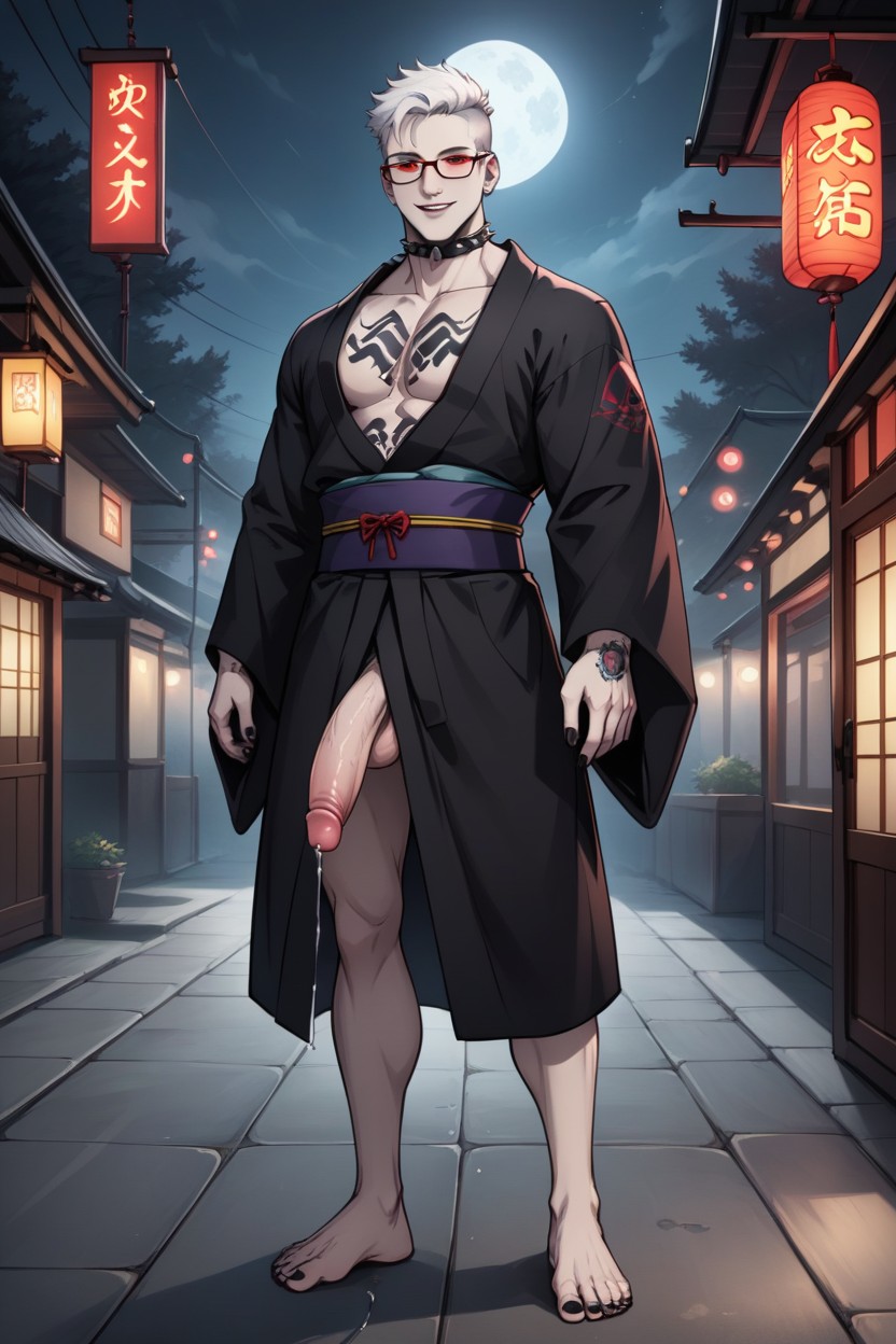 Skinny, Cyberpunk, Grey Vampire Skin AI Gay Porn