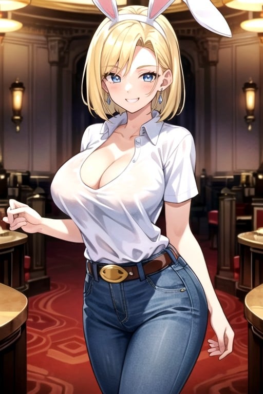 Fantasia De Coelho, Thick Lines, Android 18 (dragon Ball Z) Pornografia de IA