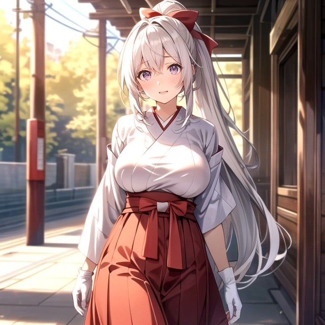 Thin Body, Warm Anime, Hair Big Ribbon AI Porn