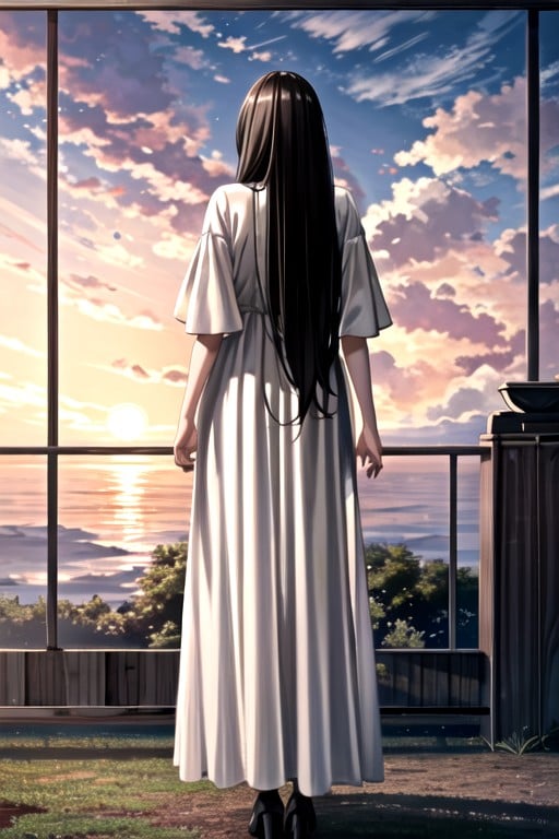 The Sun Sets Below The Horizon, Sadako (ringu), Like GiantsPorno AI