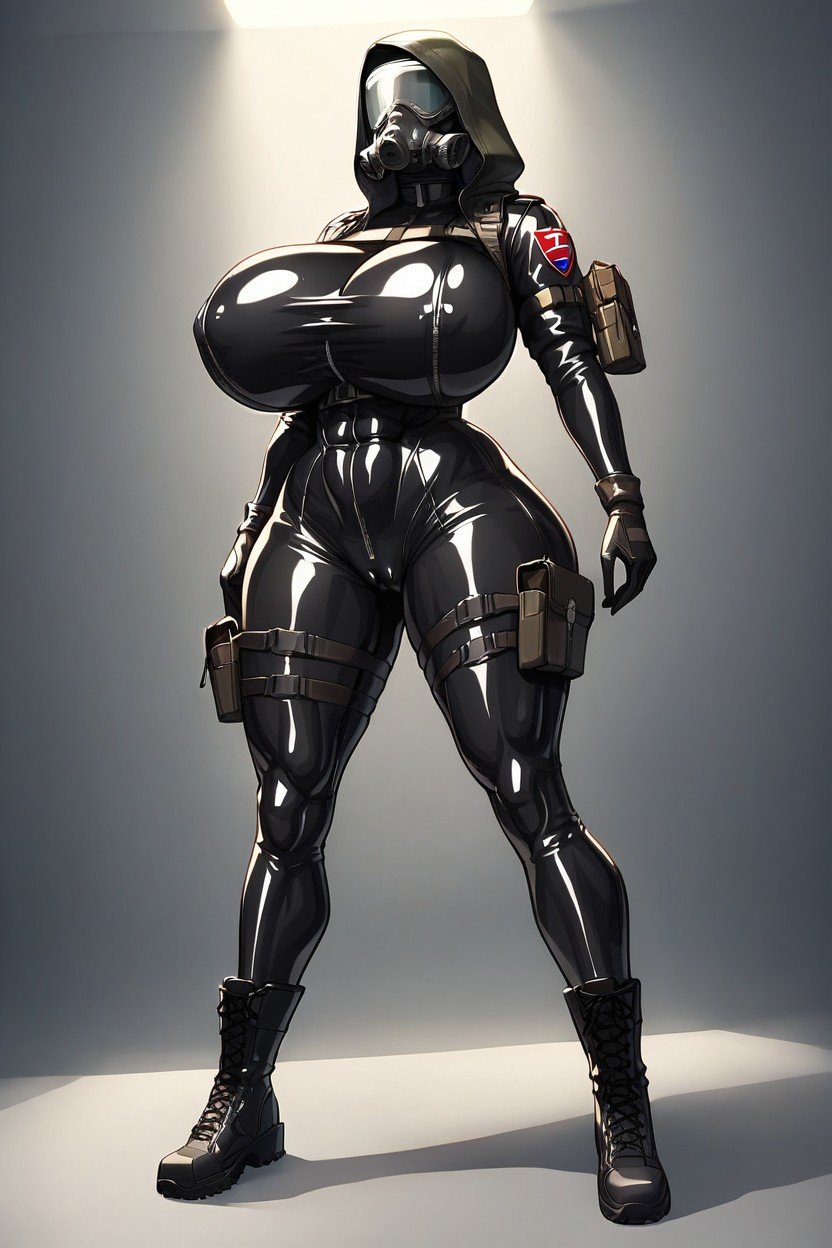 Full Face Respirator, Sci Fi, FemaleAI 포르노