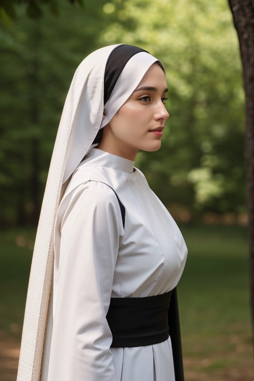 Side View, Nun, Long Length AI Porn