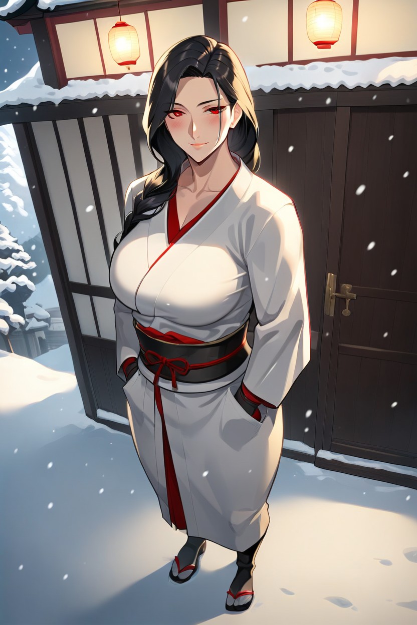 Standing, Samurai, Snowing AI Porn