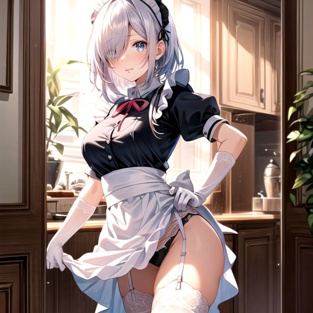 Sfw, Standing, White Big Size Clothes White Hair Urine Purple Right Eyes Japanese White Nurse Uniform Outfit White Skirtthin Body White Latex Long Arms Gloves White Stoking White Elbow Gloves Garter Belt Operating Room Little Body Orgasmpeeinghandjobponytailhair Big Ribbon Hentai AI Porn