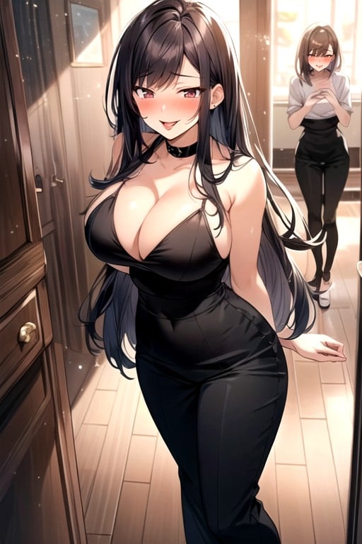 Standing, Cleavage, Warm Anime AI Porn