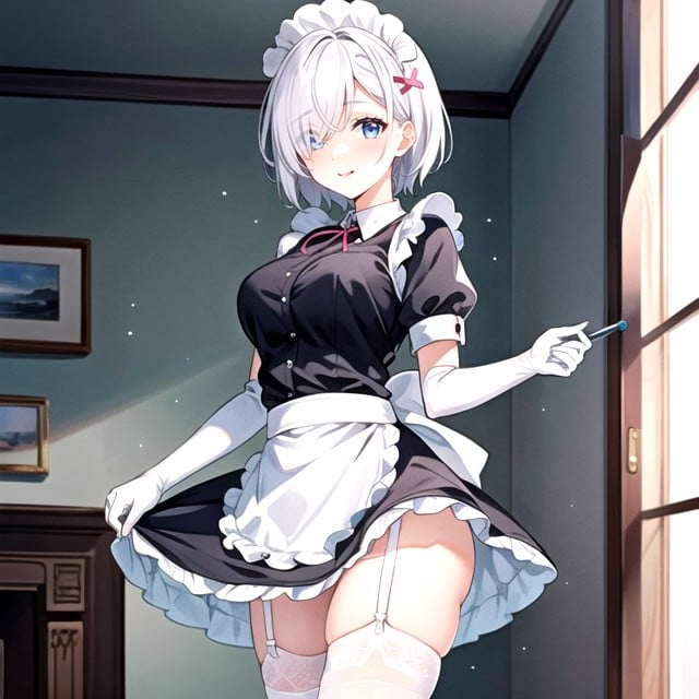 中, 白色, White Big Size Clothes White Hair Urine Purple Right Eyes Japanese White Nurse Uniform Outfit White Skirtthin Body White Latex Long Arms Gloves White Stoking White Elbow Gloves Garter Belt Operating Room Little Body Orgasmpeeinghandjobponytailhair Big RibbonAI黃漫