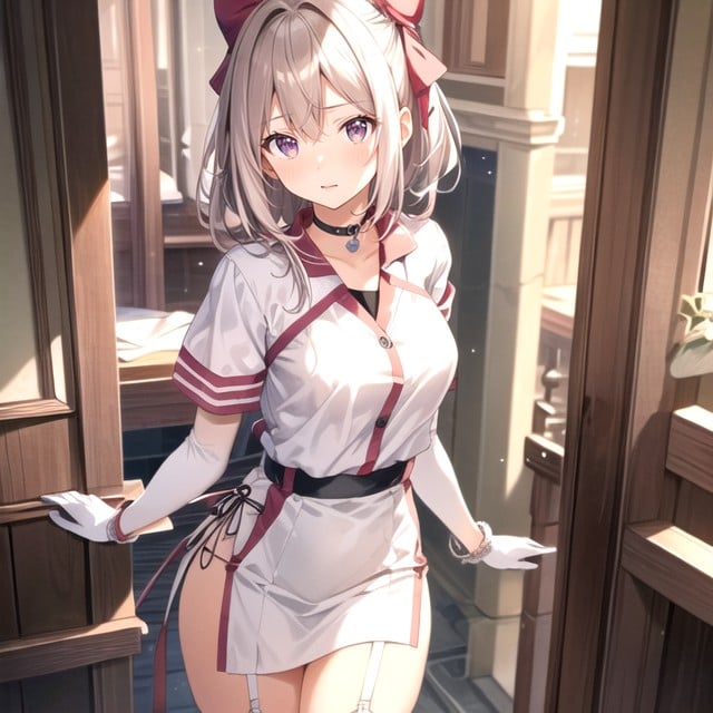 立つ, White Big Size Clothes White Hair Urine Purple Right Eyes Japanese White Nurse Outfit White Skirtthin Body White Latex Long Arms Gloves White Stoking White Elbow Gloves Garter Belt Operating Room Little Body Orgasmpeeinghandjobponytailhair Big Ribbon, 職場で閲覧可能AIポルノ