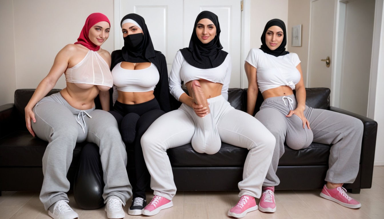 Harem, Huge Ass, Spread Legs Shemale AI Porn