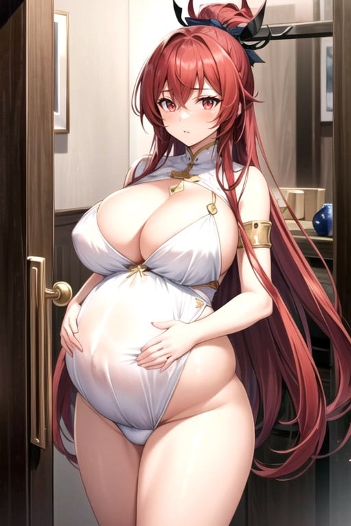 Pregnan Eris Boreas Greyrat From Mushoku Tensei Nude, Olhos Vermelhos, Huge Pregnant Belly Short Hentai IA pornografia