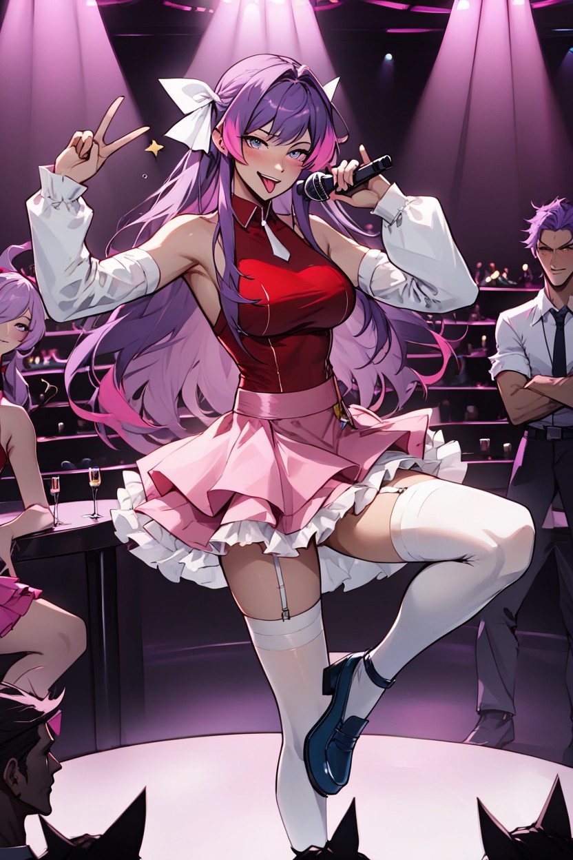 Ruffled Skirt, Himecut, Long Hair Hentai AI Porn
