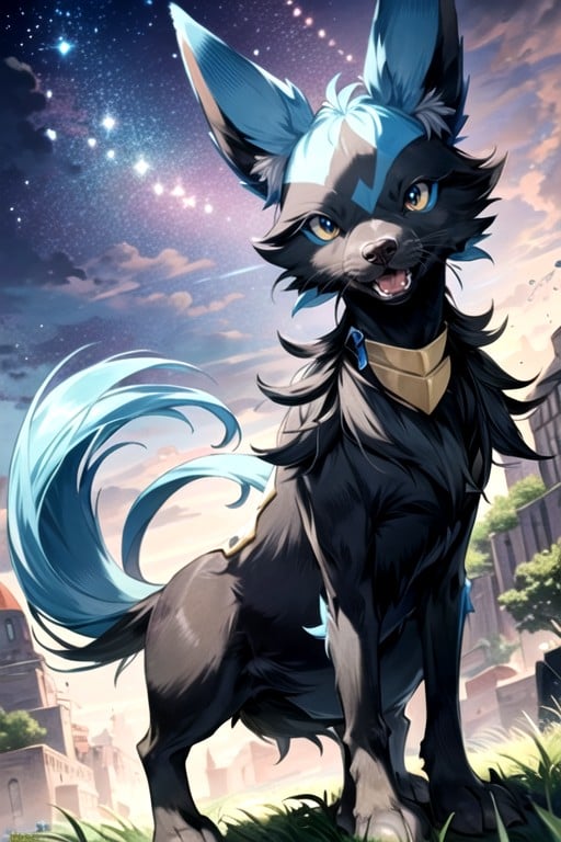 Lucario From Pokemon, Smile, Meowscarada From PokemonPorno IA Hentai