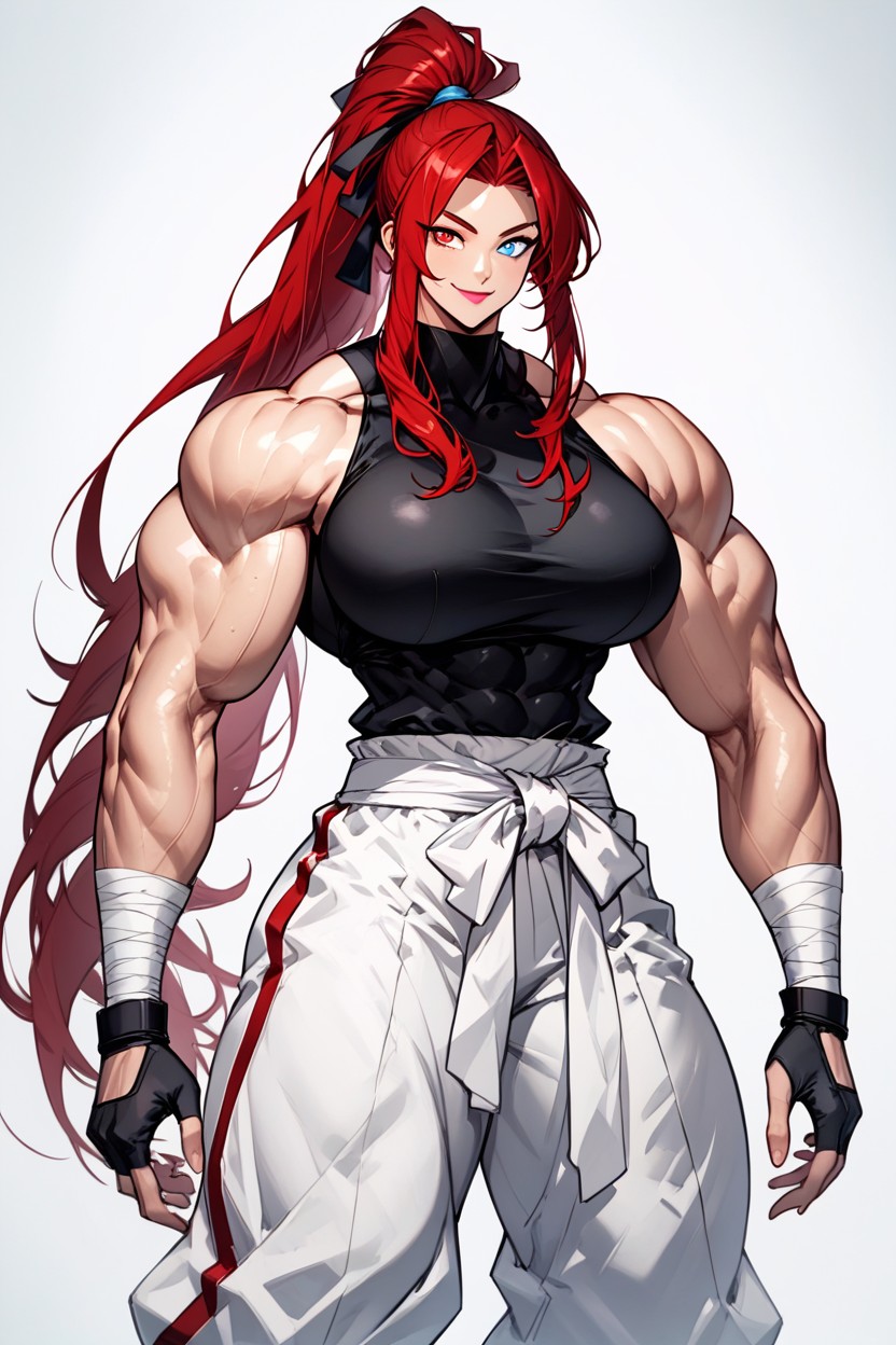 Wide Shoulders, Large Hands, Black Skintight Shirt AI Porn