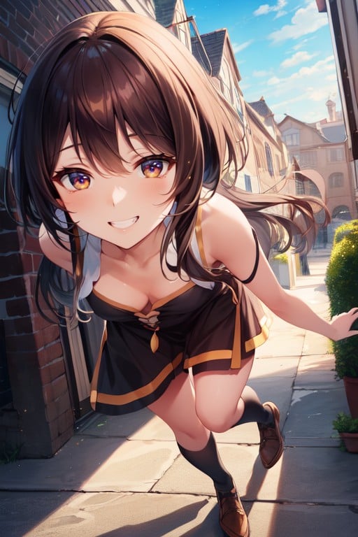 University Campus, Megumin From Konosuba, Outdoors AI Porn