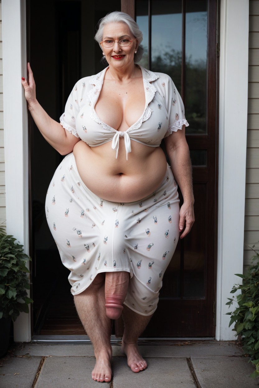 Pale Skin, Fat, Fully Clothed Shemale AI Porn