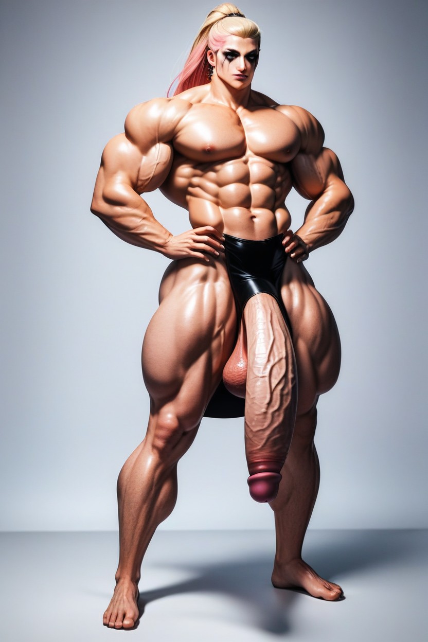 Full Body, Gigantic, Long Hair AI Gay Porn