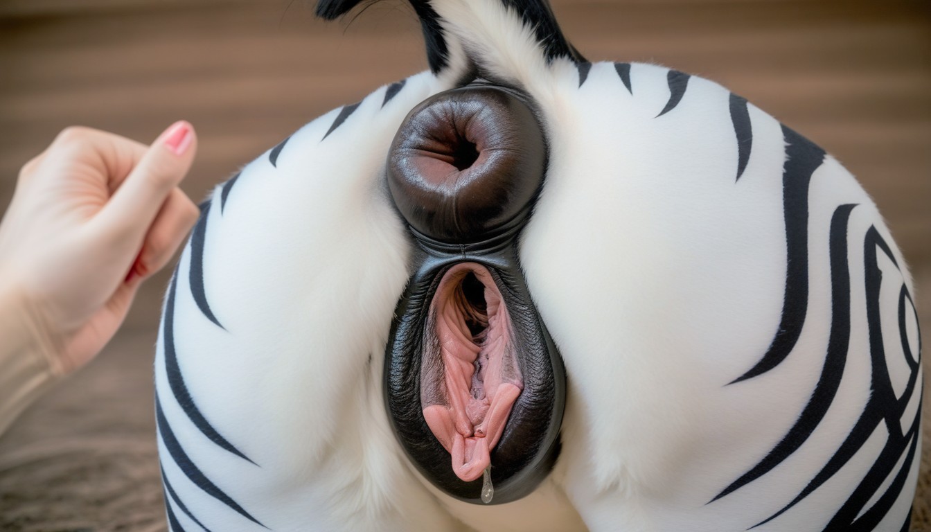 Gaping Pussy, Long Pony Pussy, Standing Furry AI Porn