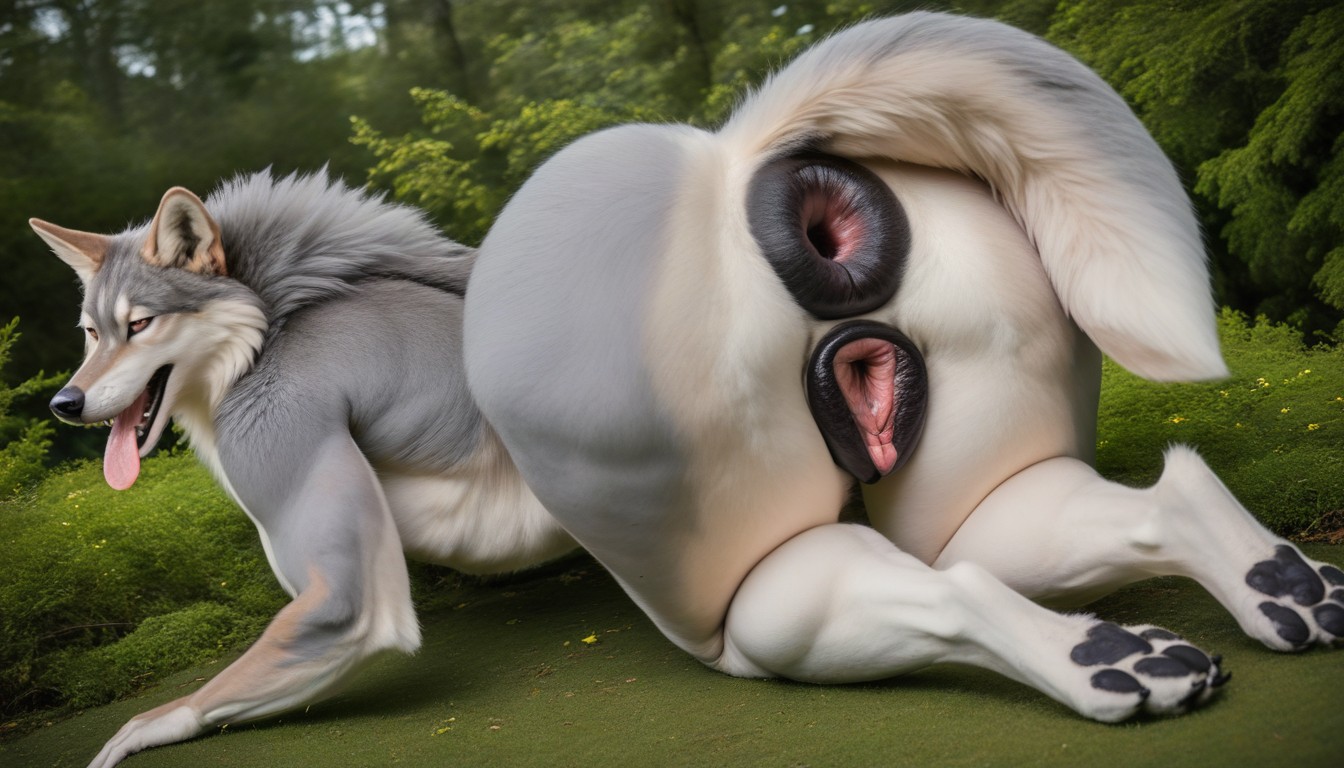 Sticky Pussy, Massive Canine Anus, Enlarged Pussy Furry AI Porn