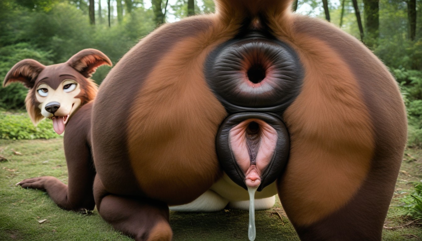 Detailed Fur, Ahegao, Sticky Anus Furry AI Porn