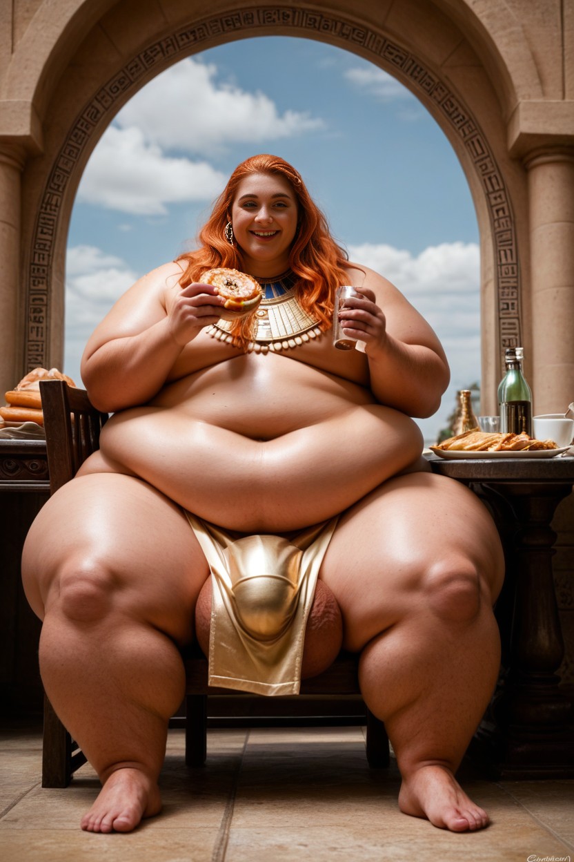 Oiled Skin, Enormous Balls, Obese AI Gay Porn