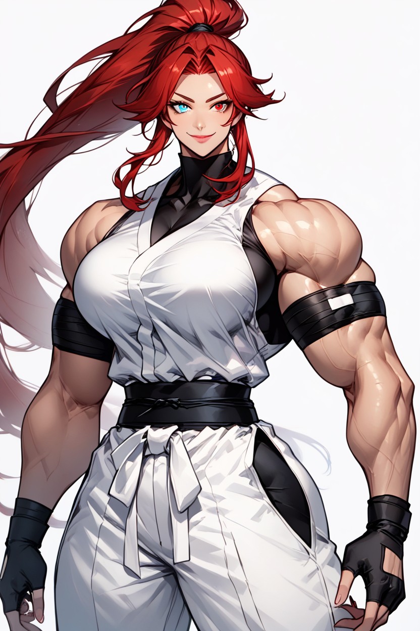 Gigantic Forearms, Proud Face, Fists Up Hentai AI Porn