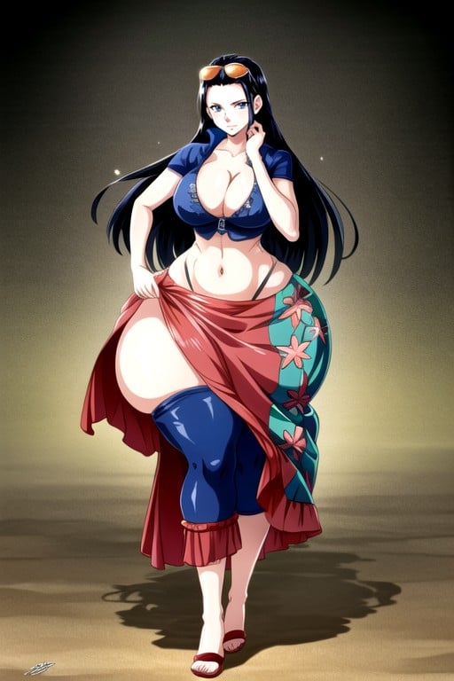 Peito Enorme, Bunda Extremamente Grande, Nico Robin (one Piece) Hentai IA pornografia