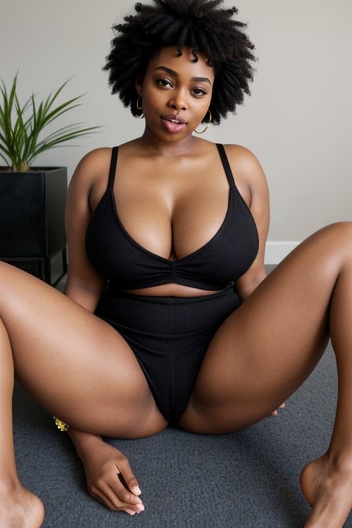 Afro, Ahegao, Large Breast AI Porn