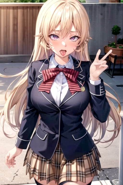 Ahegao, Nu, Nakiri Erina (shokugeki No Soma) Hentai IA pornografia