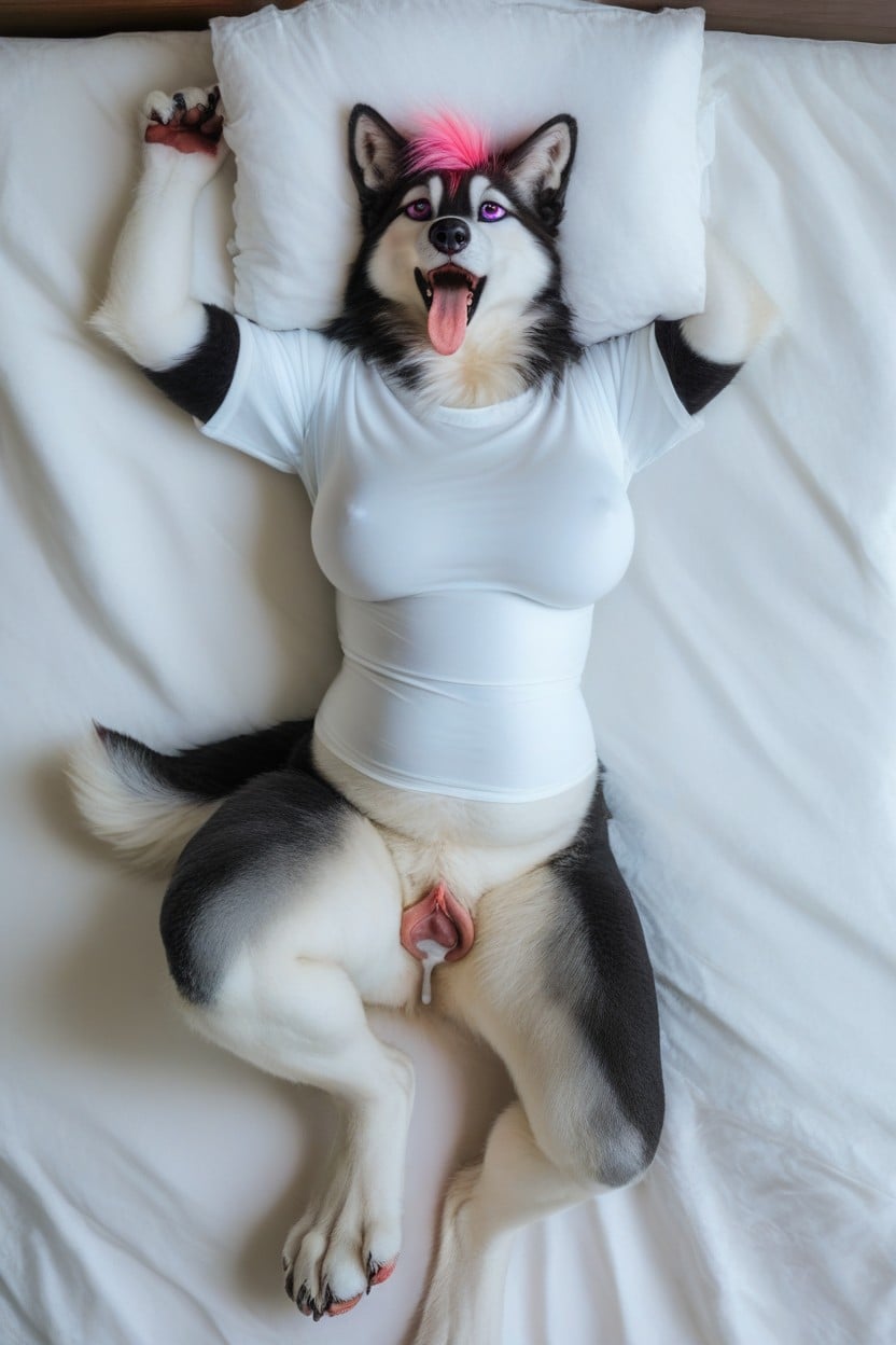 With Some Subtle Pink Highlights, Oversized T-shirt, Years Old Furry AI Porn