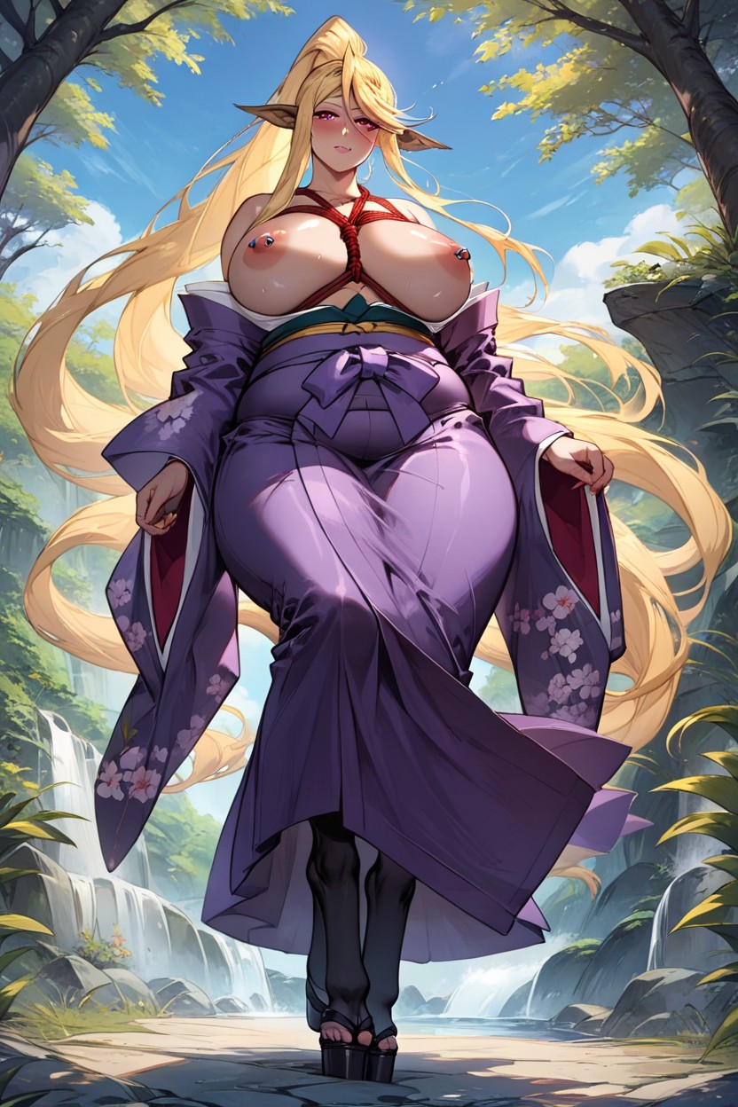 Kimono, Massive Breast, Thick AI Porn