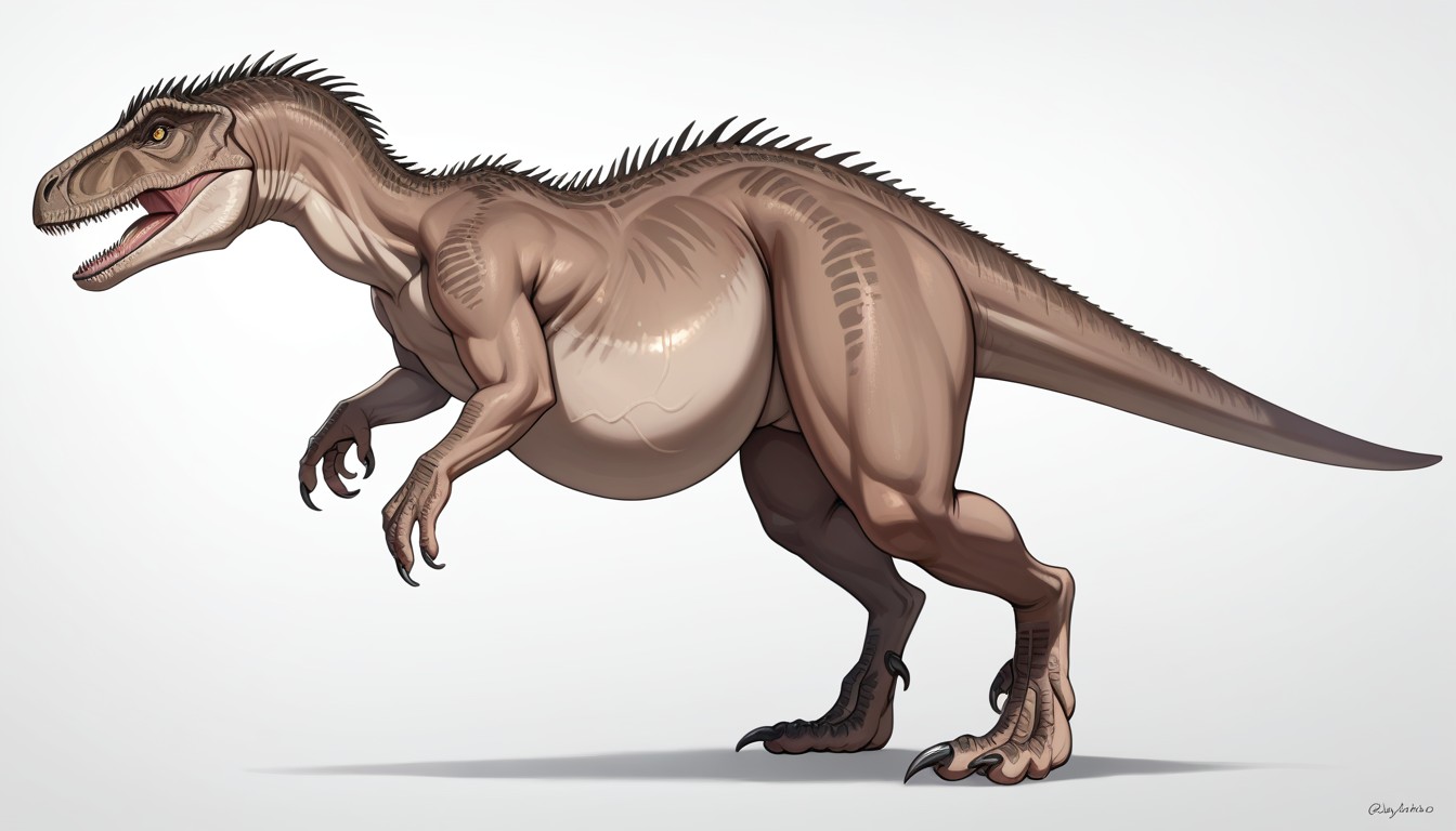 Full Body, Side View, Innocent Girl Sucking Huge Dinosaur Dick AI Gay Porn