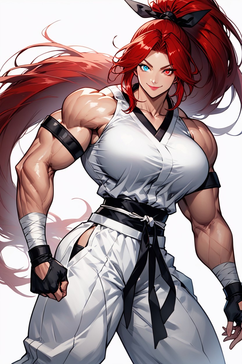 Bandaged Arms, Visible Forehead, Black Fingerless Gloves Hentai AI Porn