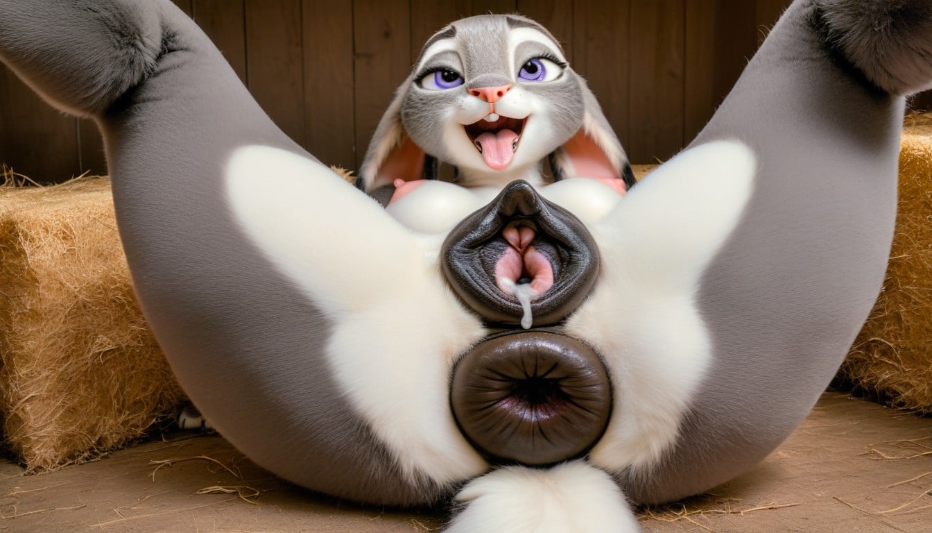 Vaginal Opening, Judy Hopps, Large Nipples Furry AI Porn