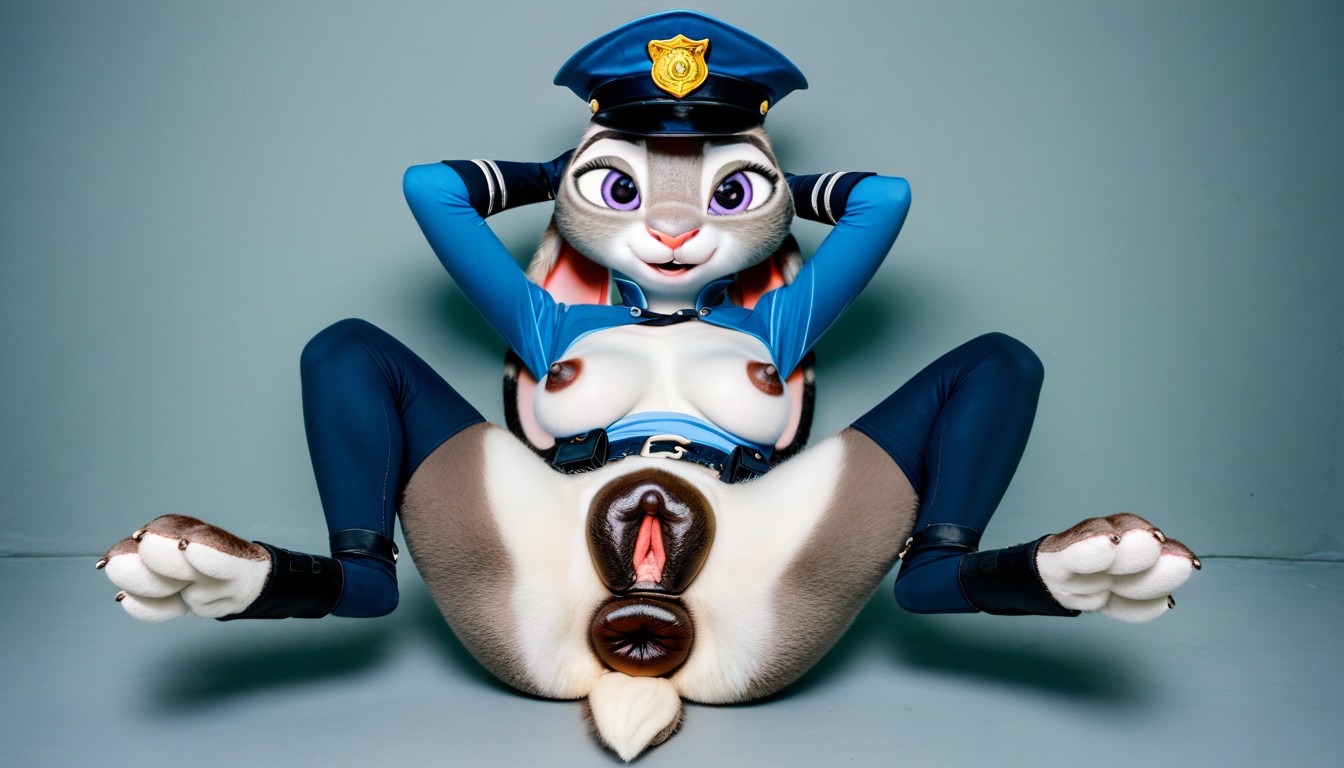 Real Photo, Full Police Uniform, Super Detailed Furry AI Porn