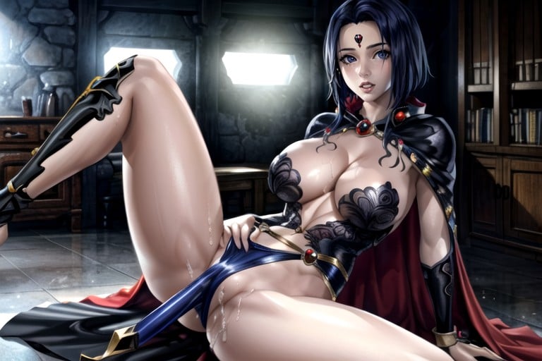 Model, Futanari, Raven (teen Titans) Hentai AI Porn