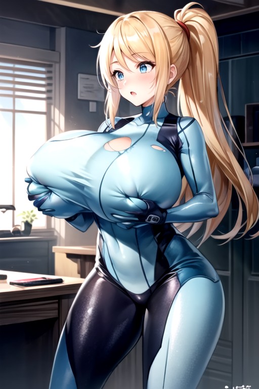 Samus (metroid), Biquíni Tipo Estilingue, Expansão Do Peito Hentai IA pornografia