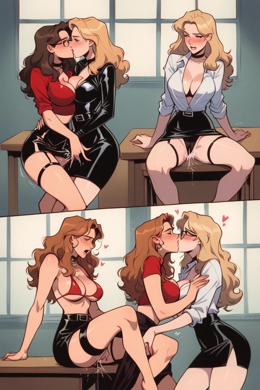 Bare Legs, Blonde, Rounded Breast Hentai AI Porn