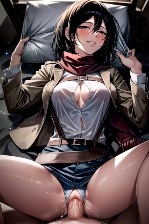 Mikasa Ackerman (attack On Titan), Vue De Côté, LitPorno IA Hentai