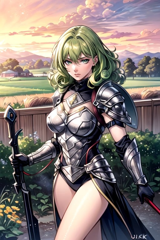 Green Eyes, Permed Hair, Farm AI Porn