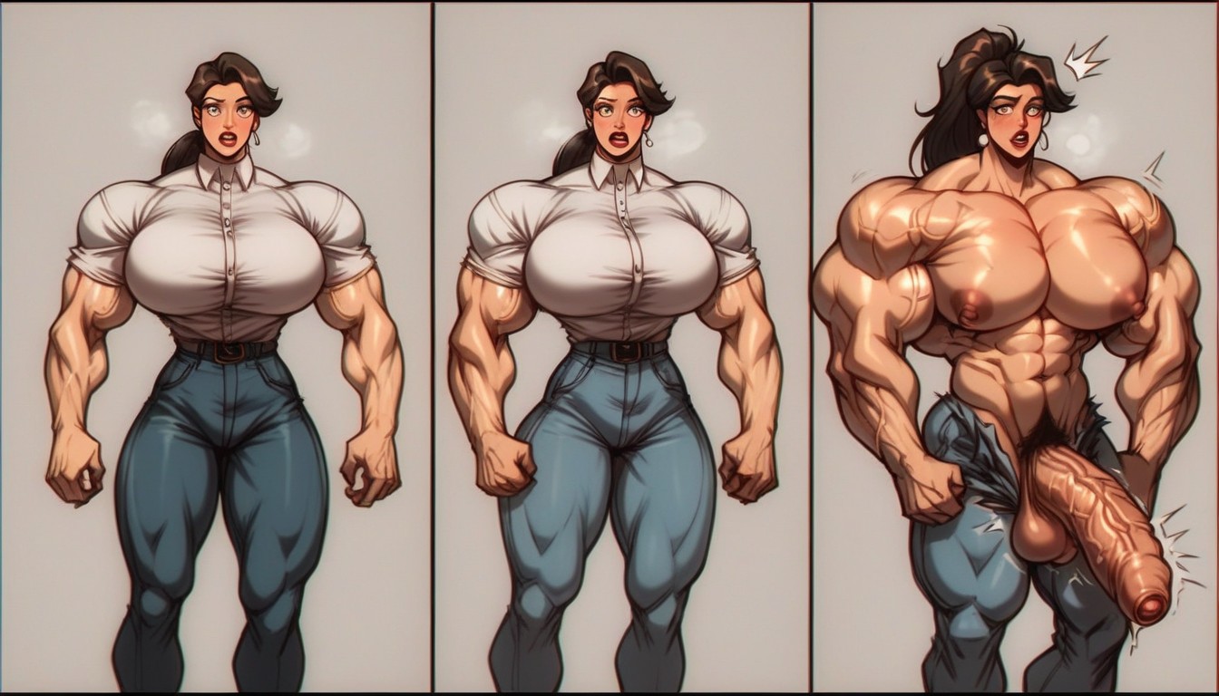 Hyper Veiny Dick, Veiny Biceps, Body Transformation Hentai AI Porn