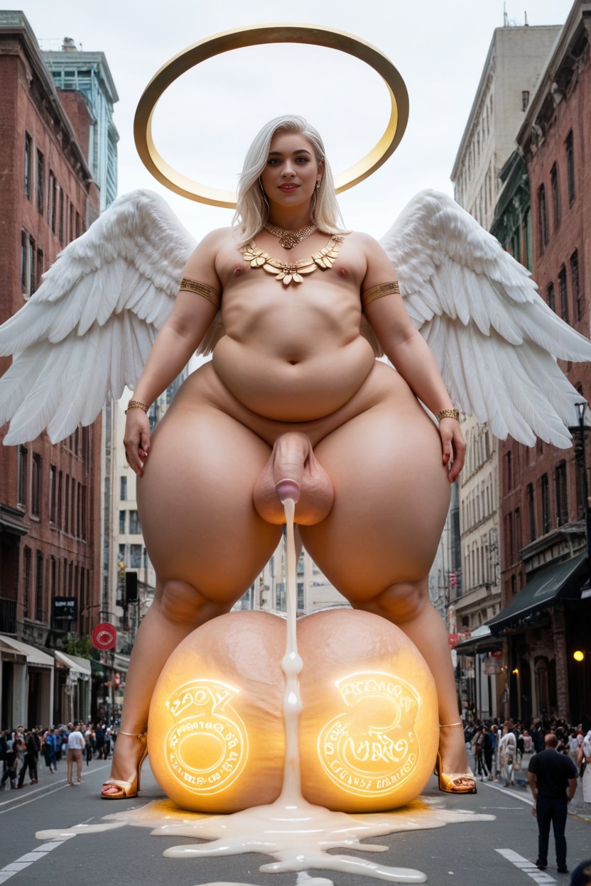 Hyper Cum, Wide Hips, Angel Wings AI Gay Porn